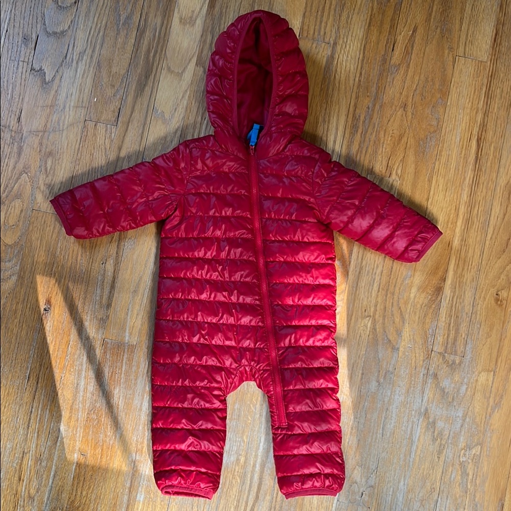Red Hooded Kids Winter One piece